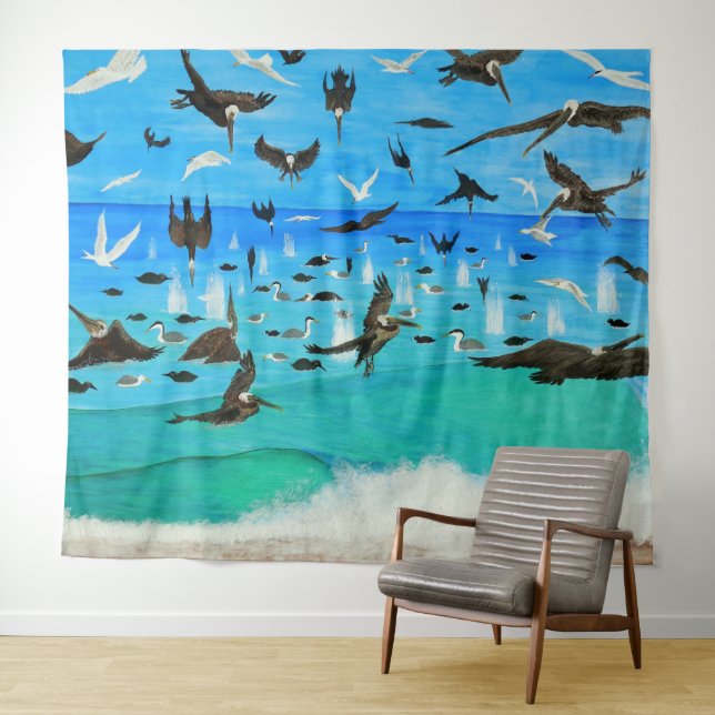 Bubblepacific wall tapestry's tapestry (In Situ (Horizontal))