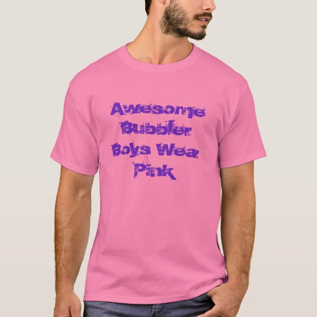 Bubbler Boys Wear Pink T-Shirt (Front)