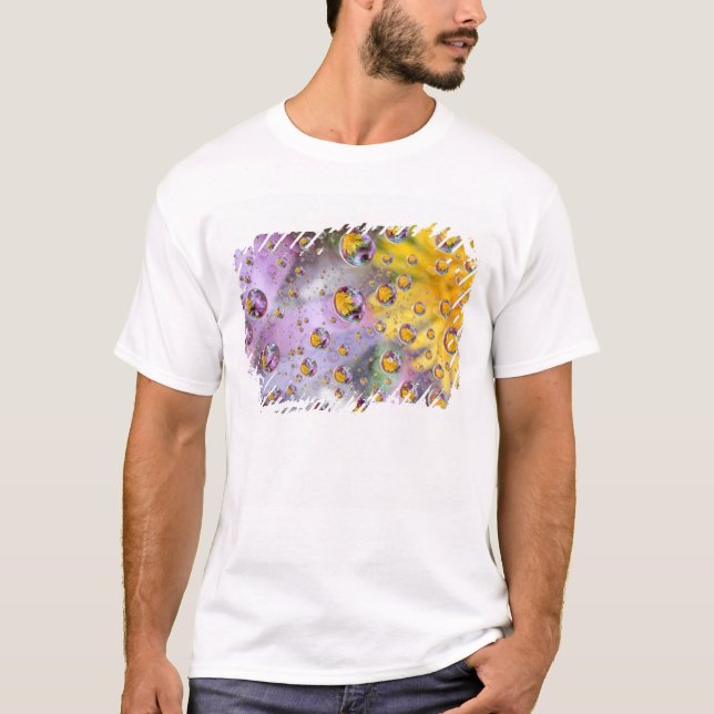 Bubbles abstract with flowers. Credit as: Nancy T-Shirt (Front)