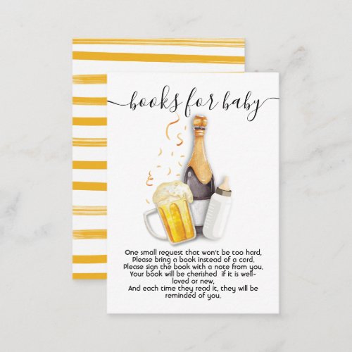 Bubbles and beer books for baby card