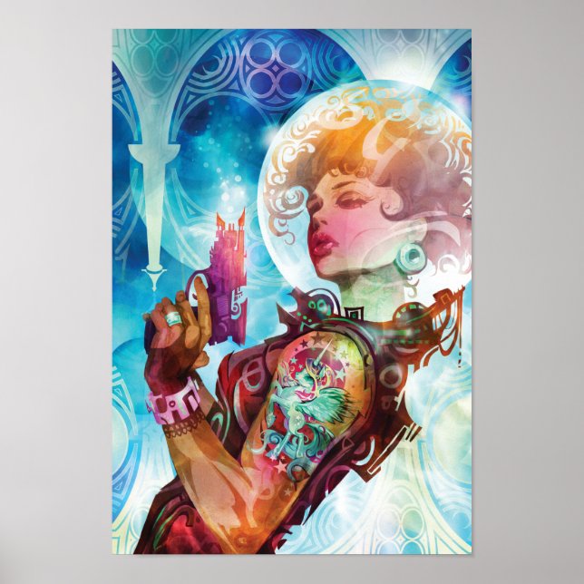 Bubbles and Blast Off by Galen Dara Poster (Front)