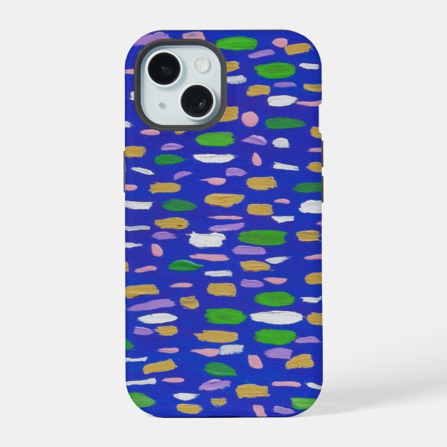 Bubbles and Blues Iphone Case (Back)