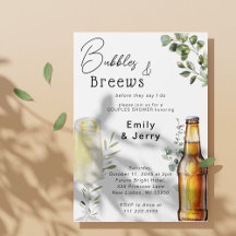 Bubbles And Breews Eucalyptus Couple Shower Party
