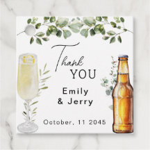 Bubbles And Breews Wedding Shower Thank You