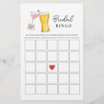 Bubbles and Brew  Couple's Shower Bingo games<br><div class="desc">Bubbles & Brew theme  Bridal / couples shower Bingo game with watercolor illustration of champagne & beer. . Personalize the back of the card with name of the couple and shower date.</div>