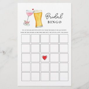 Bubbles and Brew Couple's Shower Bingo games