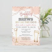 Bubbles and Brews Before the I Do's Shower Invitation (Standing Front)