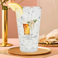 Bubbles and Brews Couples Shower Glass