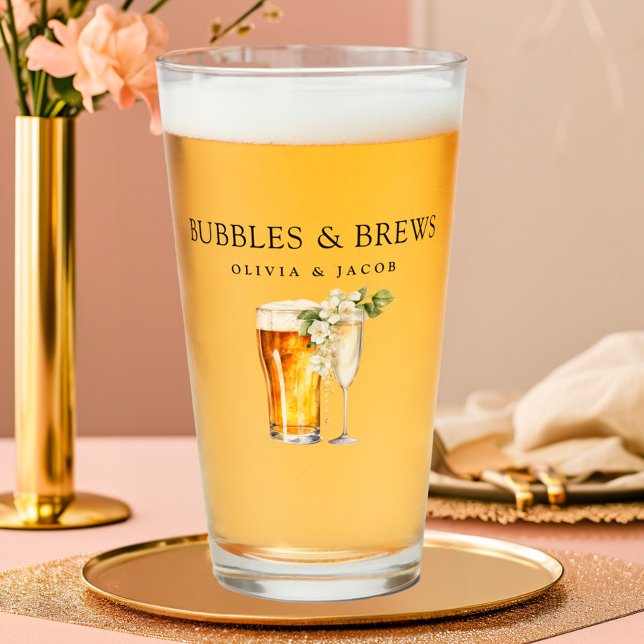 Bubbles and Brews Couples Shower Glass (Creator Uploaded)