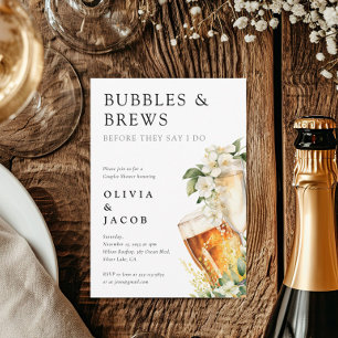 Bubbles and Brews Couples Shower Invitation