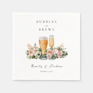 Bubbles and Brews Couples Shower Napkins