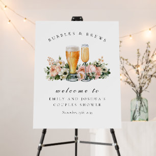 Bubbles and Brews Couples Shower Welcome Sign