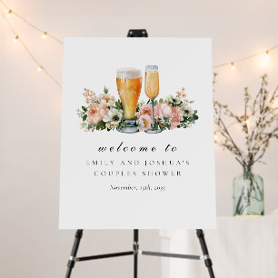 Bubbles and Brews Couples Shower Welcome Sign