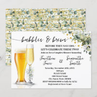 Bubbles and Brews Eucalyptus & Gold Couples Shower