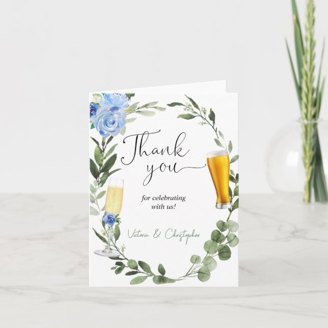 Bubbles and Brews thank you card (Front)