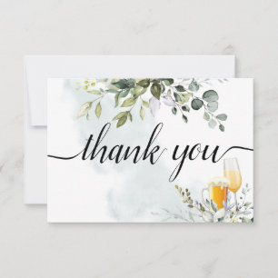 Bubbles and Brews Thank You Card