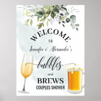 Bubbles and Brews Welcome Sign