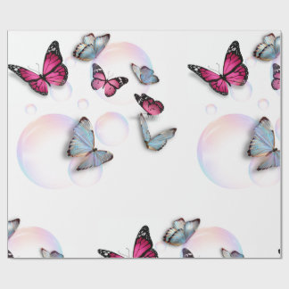 Bubbles and Butterflies Wrapping Paper