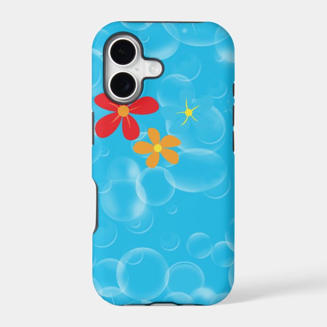 Bubbles and Daisies Iphone Case (Back)