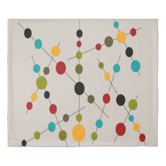 Bubbles and Sticks Mid-Century Modern Inspired Duvet Cover