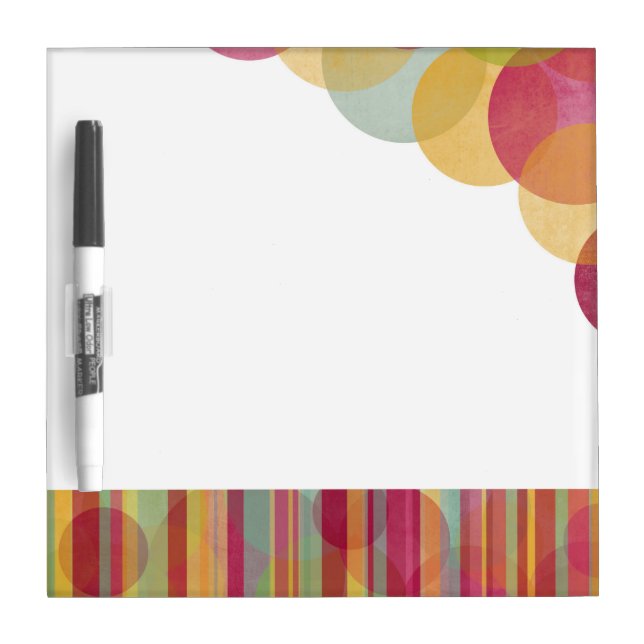 Bubbles and stripes: multicolored dry erase boards (Front)