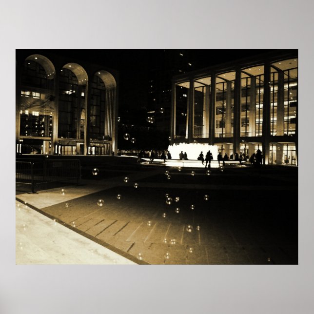 Bubbles at Lincoln Center, All Sizes Poster (Front)