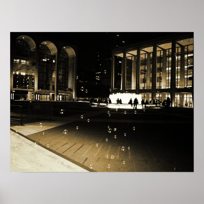 Bubbles at Lincoln Center, Medium Poster