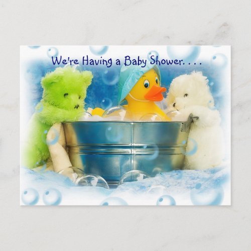 Bubbles Baby Shower Invitations