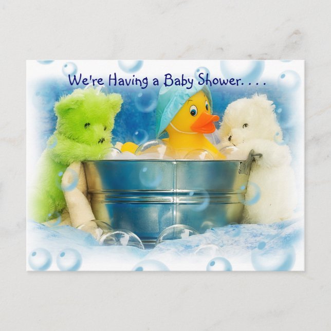 Bubbles Baby Shower Invitations (Front)