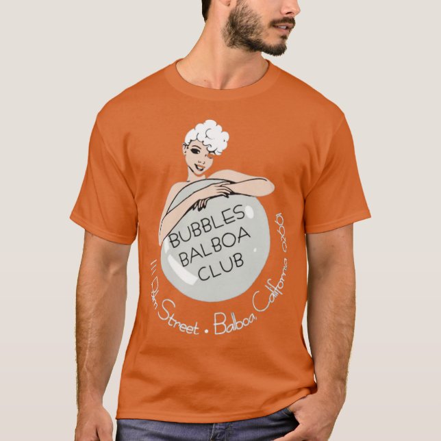 Bubbles Balboa Club - Newport Beach, CA T-Shirt (Front)