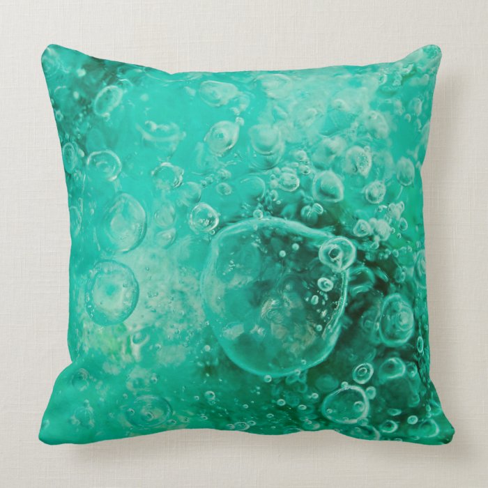 Bubbles Below Abstract Throw Pillow