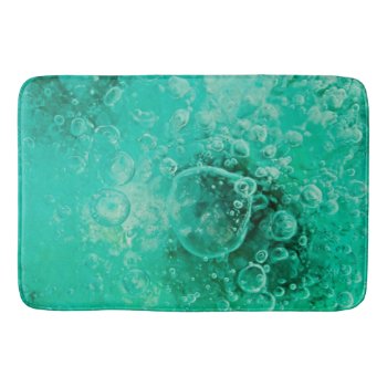 Bubbles Below - Spearmint Jade Green Abstract Bath Mat by sbworkman at Zazzle