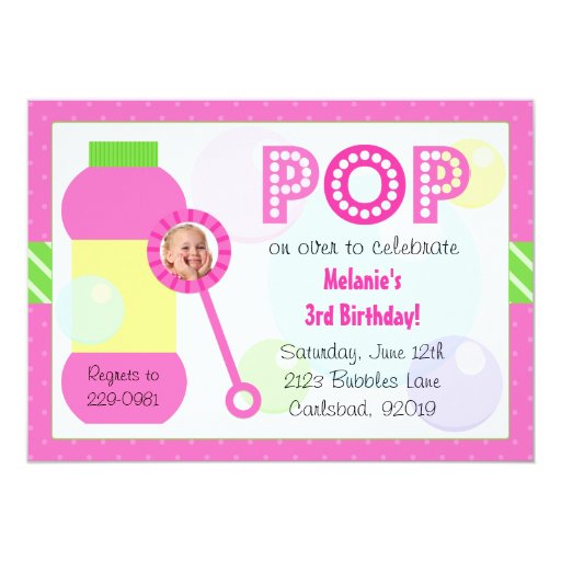 Bubble Birthday Party Invitations 7