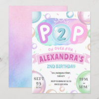 Bubbles Birthday Pop On Over Girl 1st 2nd 3rd 4th 