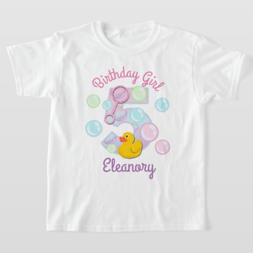 Bubbles Birthday shirt Fifth birthday shirt