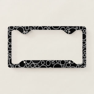 Bubbles Black License Plate Frame