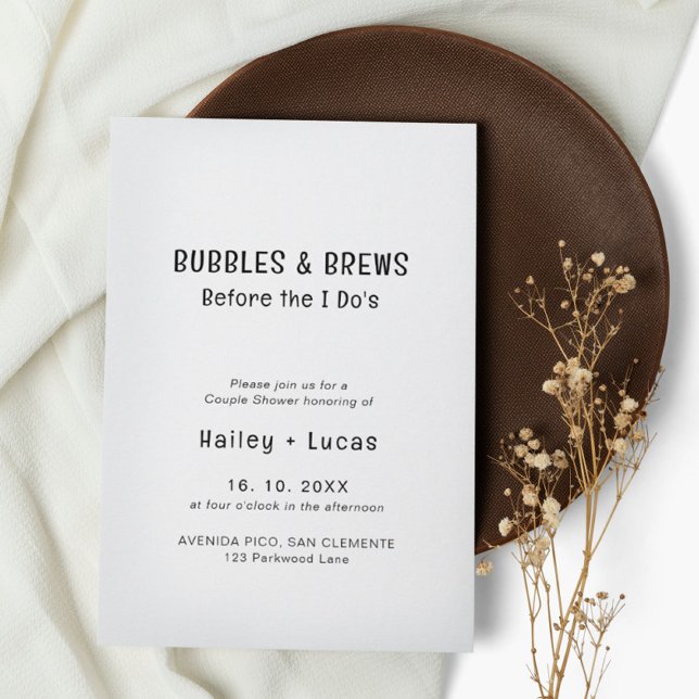 Bubbles & Brew Before The I Do's | Couple Shower Invitation (Creator Uploaded)