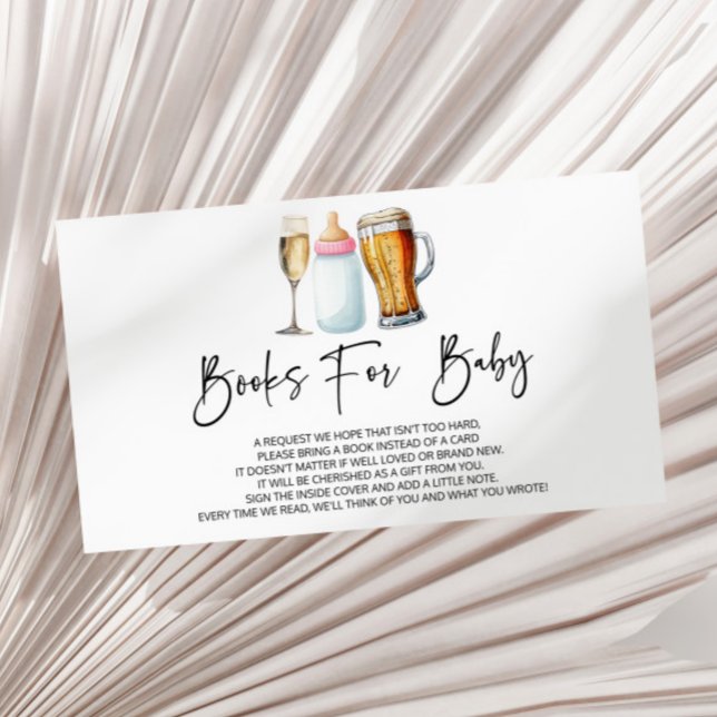 Bubbles Brews Diapers Baby Shower Books For Baby Enclosure Card (Creator Uploaded)