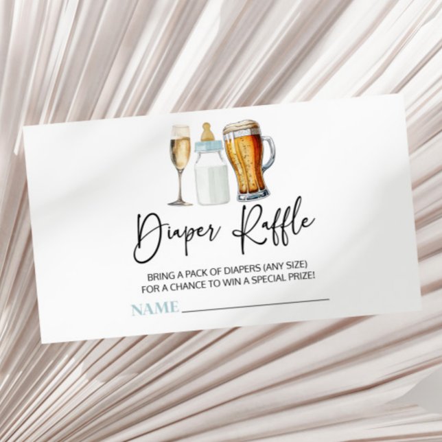 Bubbles Brews Diapers Baby Shower Diaper Raffle Enclosure Card (Creator Uploaded)
