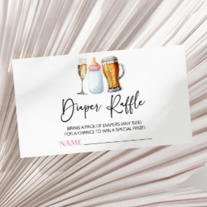 Bubbles Brews Diapers Baby Shower Diaper Raffle Enclosure Card
