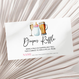 Bubbles Brews Diapers Baby Shower Diaper Raffle Enclosure Card