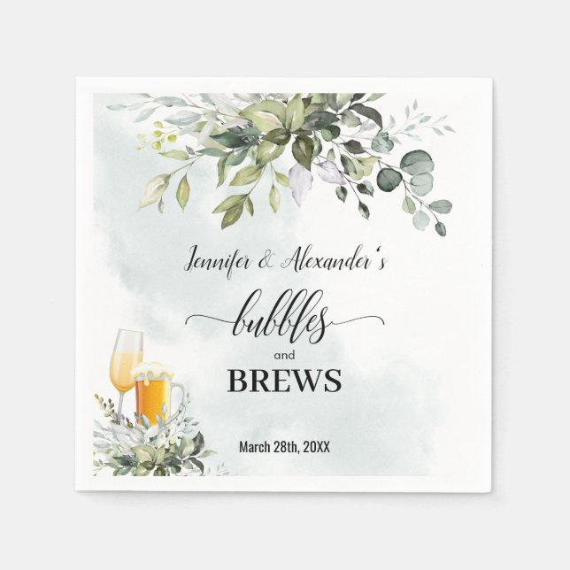 Bubbles & Brews Napkins (Front)