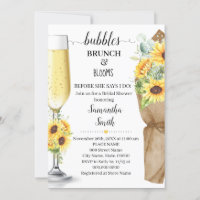 Bubbles Brunch & Blooms Sunflowers Bridal Shower