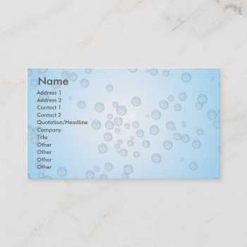 Bubbles - Business Business Card by ZazzleProfileCards at Zazzle