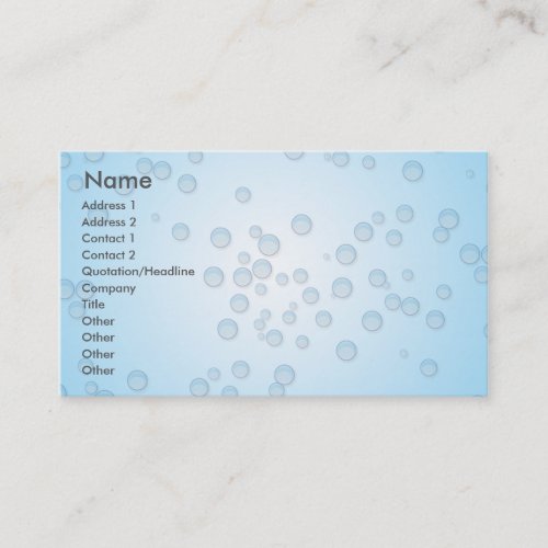 Bubbles - Business Business Card Template