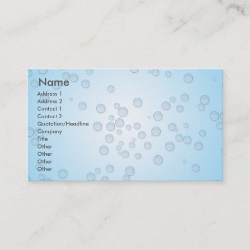 Customizable Bubbles - Business Business Card Template