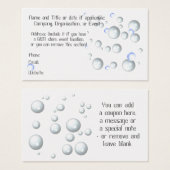 Bubbles business, Save the Date, or Calling cards (Front & Back)