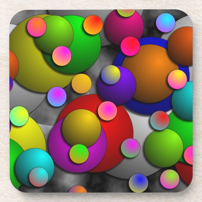 Bubbles by Kenneth Yoncich Beverage Coaster (Front)