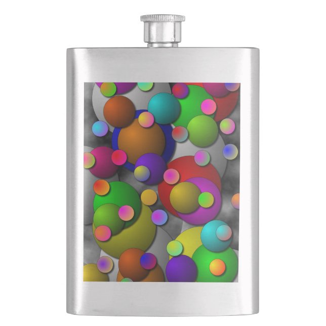 Bubbles by Kenneth Yoncich Flask (Front)