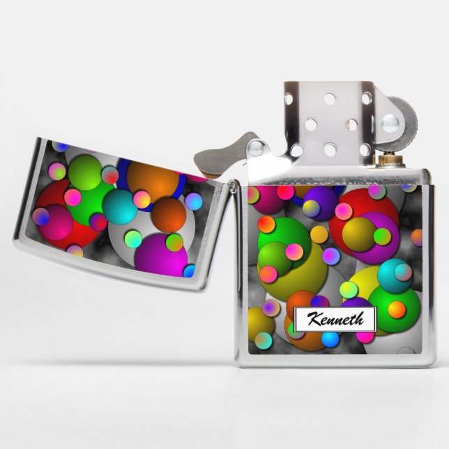 Bubbles by Kenneth Yoncich Zippo Lighter (Opened)